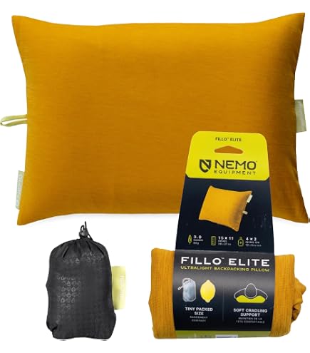 Amazon.com: NEMO Equipment Fillo Elite Camping Pillow - Mango